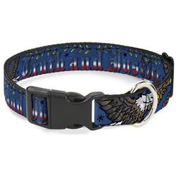 Plastic Clip Collar - Truth and Justice Blue