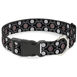 Plastic Clip Collar - Tapestry 1 Black