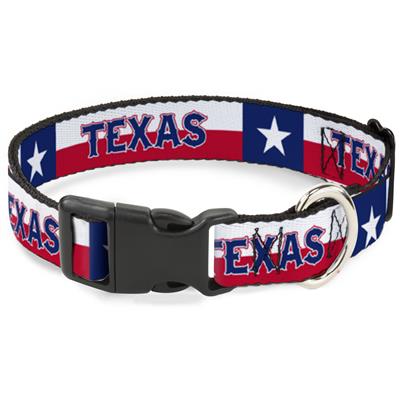 Plastic Clip Collar - Texas Flag/TEXAS