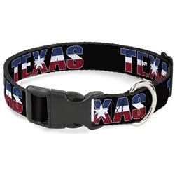 Plastic Clip Collar - TEXAS w/Star Black/White/Blue/Red