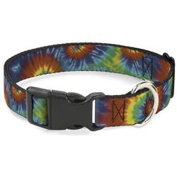 Plastic Clip Collar - Tie Dye Swirl Multi Color