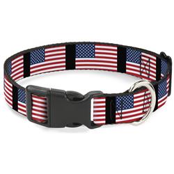 Plastic Clip Collar - United States Flags
