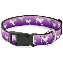 Plastic Clip Collar - Unicorn Sparkles Purple/Pink