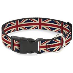 Plastic Clip Collar - Vintage United Kingdom Flags