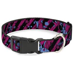 Plastic Clip Collar - Voodoo Black/Pink/Blue