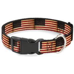 Plastic Clip Collar - Vintage US Flag Repeat