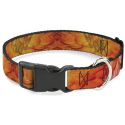 Plastic Clip Collar - Vivid Floral Collage Orange-Pinks