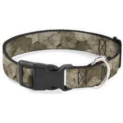 Plastic Clip Collar - Vivid Floral Collage2 Sepia