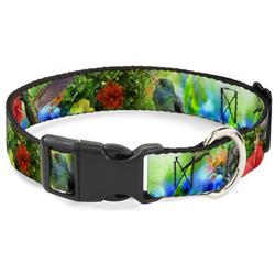Plastic Clip Collar - Vivid Hummingbird Garden