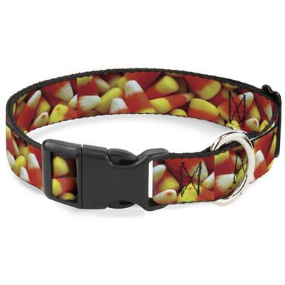 Plastic Clip Collar - Vivid Candy Corn Stacked