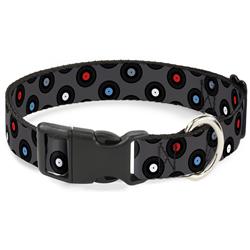 Plastic Clip Collar - Vinyl Records Gray/Black/Red/Blue/White