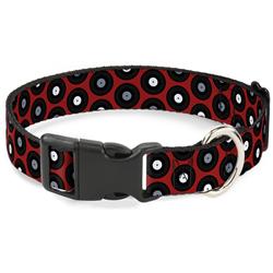 Plastic Clip Collar - Vinyl Records Red/Black/Gray/White