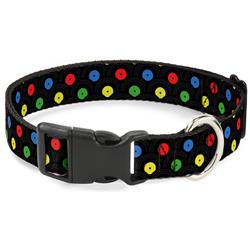 Plastic Clip Collar - Vinyl Records Stacked Black/Gray/Multi Color
