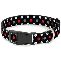 Plastic Clip Collar - Vinyl Records Stacked Black/Gray/Red/White