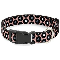 Plastic Clip Collar - Vinyl Records Tan/Black/Gray/White
