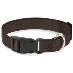Plastic Clip Collar - Wood Grain Vertical Brown