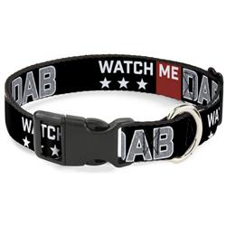 Plastic Clip Collar - WATCH ME DAB/Stars Black/Red/White/Crackle Gray