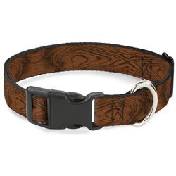 Plastic Clip Collar - Wood Grain Cherry Wood