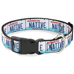 Plastic Clip Collar - Washington License Plate NATIVE