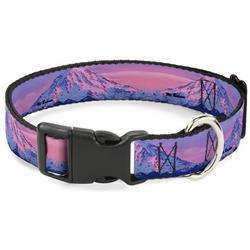 Plastic Clip Collar - Washington MT. RAINIER Sunset Landscape