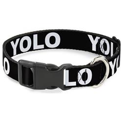 Plastic Clip Collar - YOLO Black/White