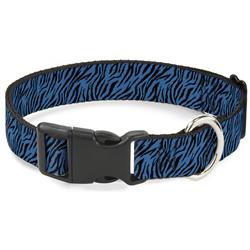 Plastic Clip Collar - Zebra 2 Turquoise
