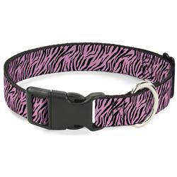 Plastic Clip Collar - Zebra 2 Baby Pink