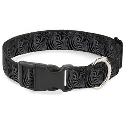 Plastic Clip Collar - Zebra Head Black/Gray