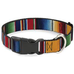 Plastic Clip Collar - Zarape2 Vertical Multi Color Stripe