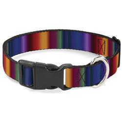 Plastic Clip Collar - Zarape3 Vertical Multi Color Fade