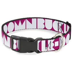 Plastic Clip Collar - BUCKLE-DOWN Shapes Hot Pink/White