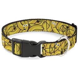 Plastic Clip Collar - Bananas Stacked Cartoon Yellows