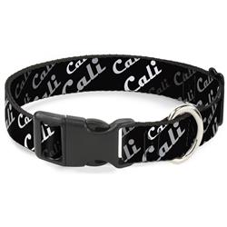 Plastic Clip Collar - CALI Fade Diagonal Black/Gray/White