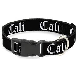Plastic Clip Collar - CALI Old English Black/White