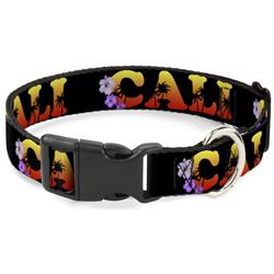 Plastic Clip Collar - CALI Tropical Black/Multi Color