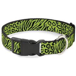 Plastic Clip Collar - Cheebra Green/Black