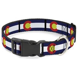 Plastic Clip Collar - Colorado Flags