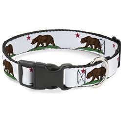 Plastic Clip Collar - Cali Bear White
