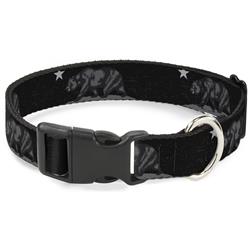 Plastic Clip Collar - Cali Bear Black/Grays