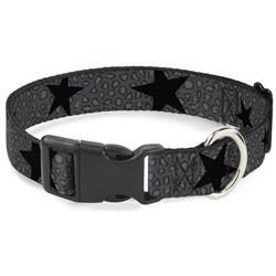 Plastic Clip Collar - Cheetah/Stars Gray/Black