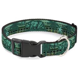 Plastic Clip Collar - Cali Bear/Palm Trees/Geometric Green