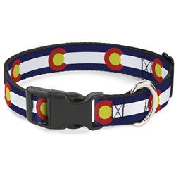 Plastic Clip Collar - Colorado Flags2 Repeat