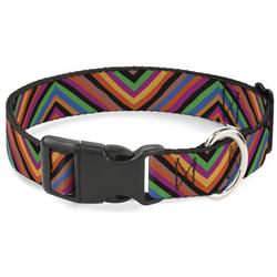 Plastic Clip Collar - Diamond Freehand Multi Color