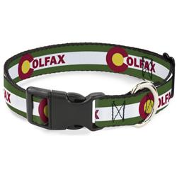 Plastic Clip Collar - COLFAX Green Stripe