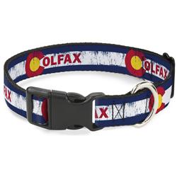 Plastic Clip Collar - COLFAX Colorado Flag Weathered