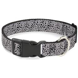 Plastic Clip Collar - Ditsy Floral Black/White/Red