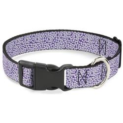 Plastic Clip Collar - Ditsy Floral Lavender/White/Black