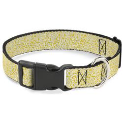 Plastic Clip Collar - Ditsy Floral Yellow/White/Brown