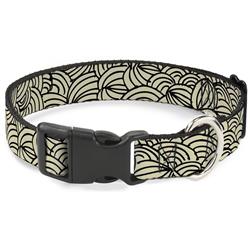 Plastic Clip Collar - Doodle1 Cream/Black