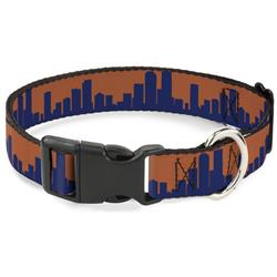 Plastic Clip Collar - Denver Solid Skyline Orange/Navy